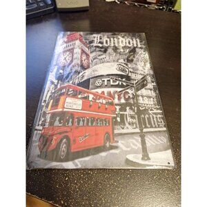 London Metal Tin Sign 8" x 12" Vintage UK Travel Wall Decor